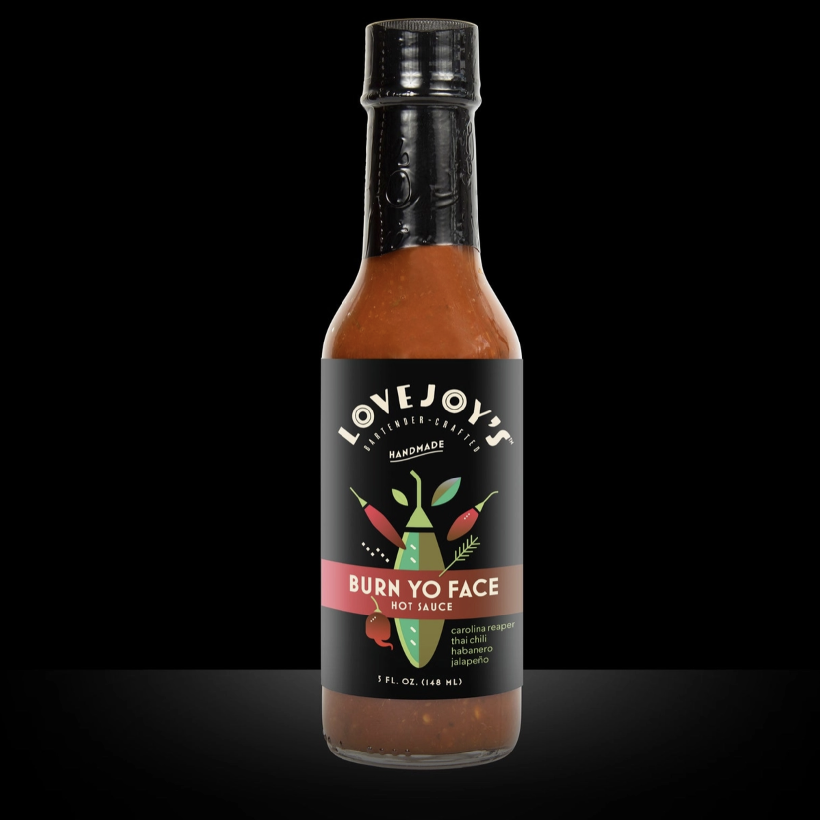 Love Joy's Burn Yo Face Hot Sauce (5oz) | Lovejoy’s