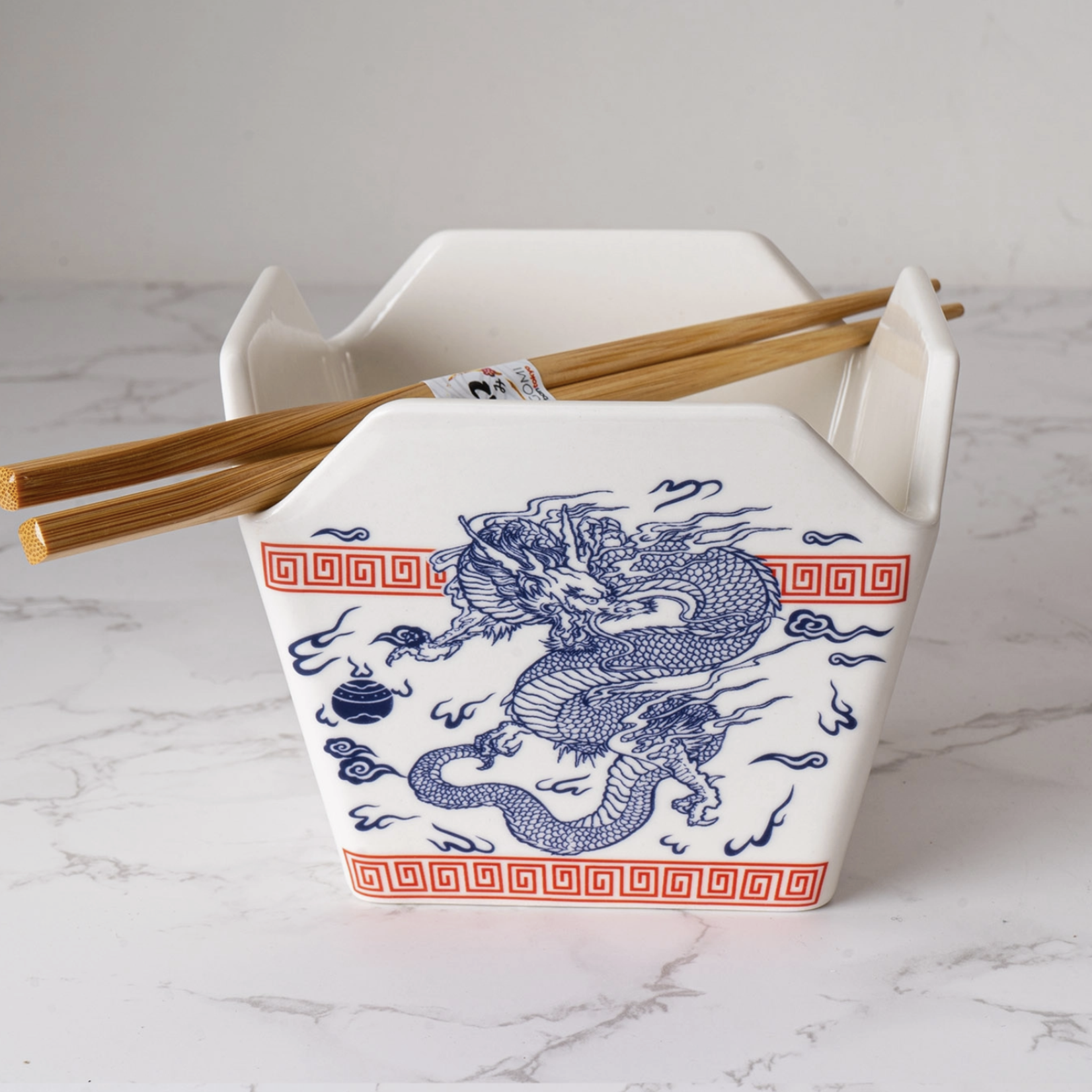 Urban Tokyo Takeout Box Serving Bowl With Chopsticks Dragon | Urban Tokyo
