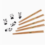 Urban Tokyo 5 Piece Chopsticks and Panda Porcelain Chopsticks Rest Gift | Urban Tokyo