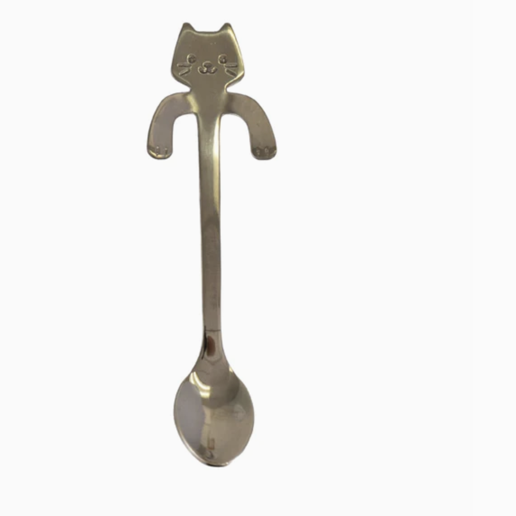 Urban Tokyo Cat Hanging 4.5"L Tea Spoon Silver | Urban Tokyo