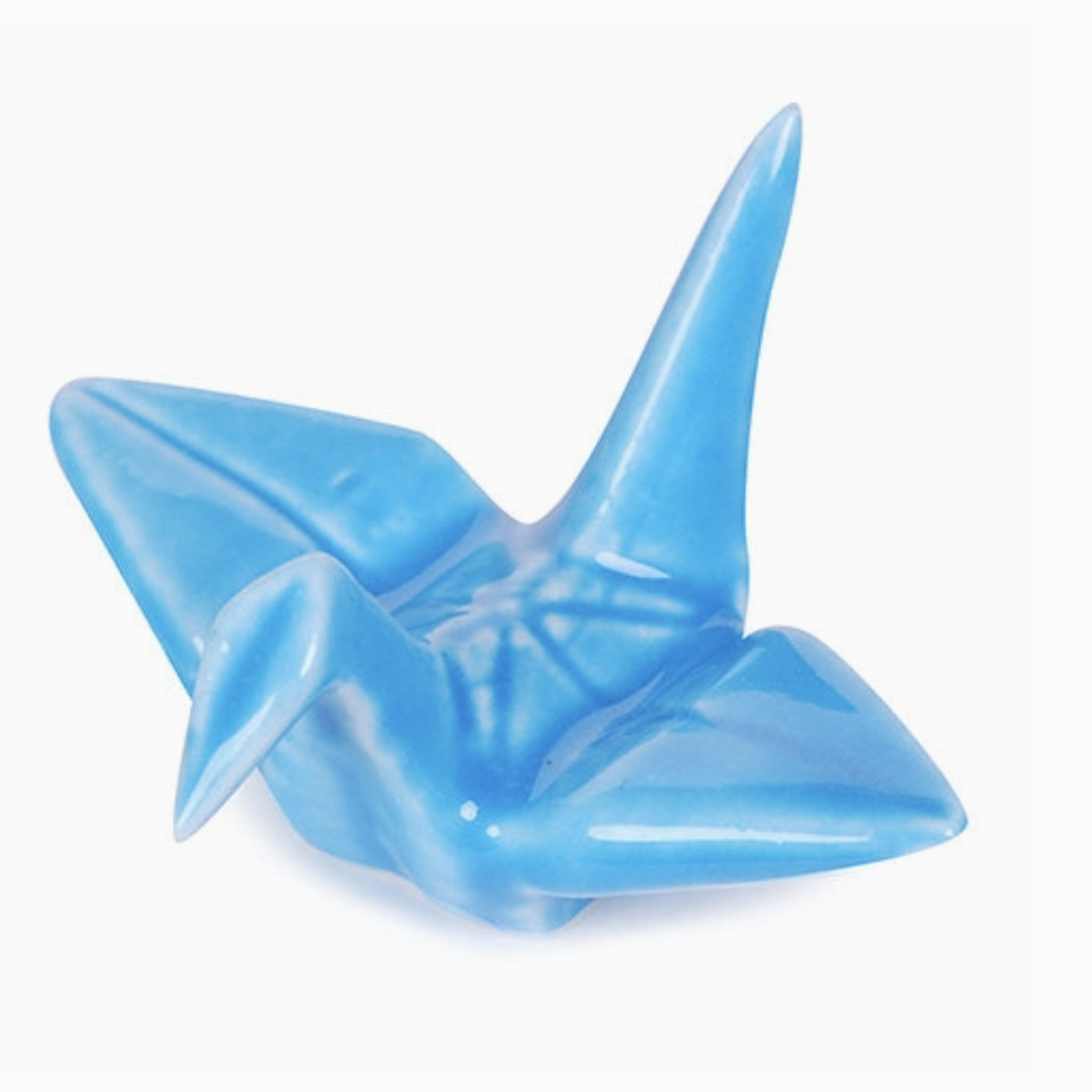 Urban Tokyo Origami Crane Porcelain Chopsticks Rest 2"L Blue