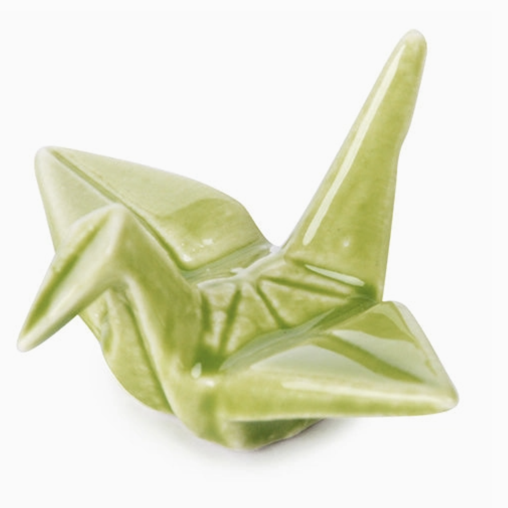Urban Tokyo Origami Crane Porcelain Chopsticks Rest 2"L Green