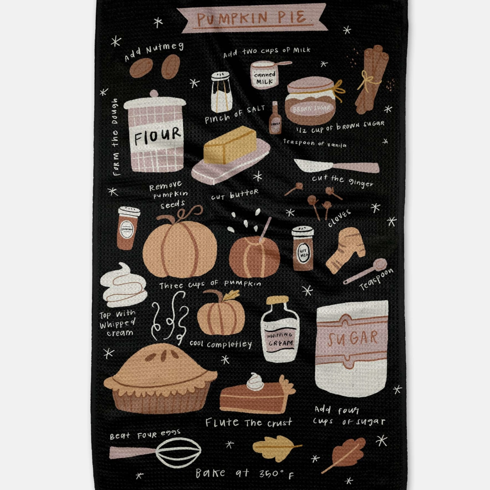 Geometry Pumpkin Pie Tea Towel | Geometry