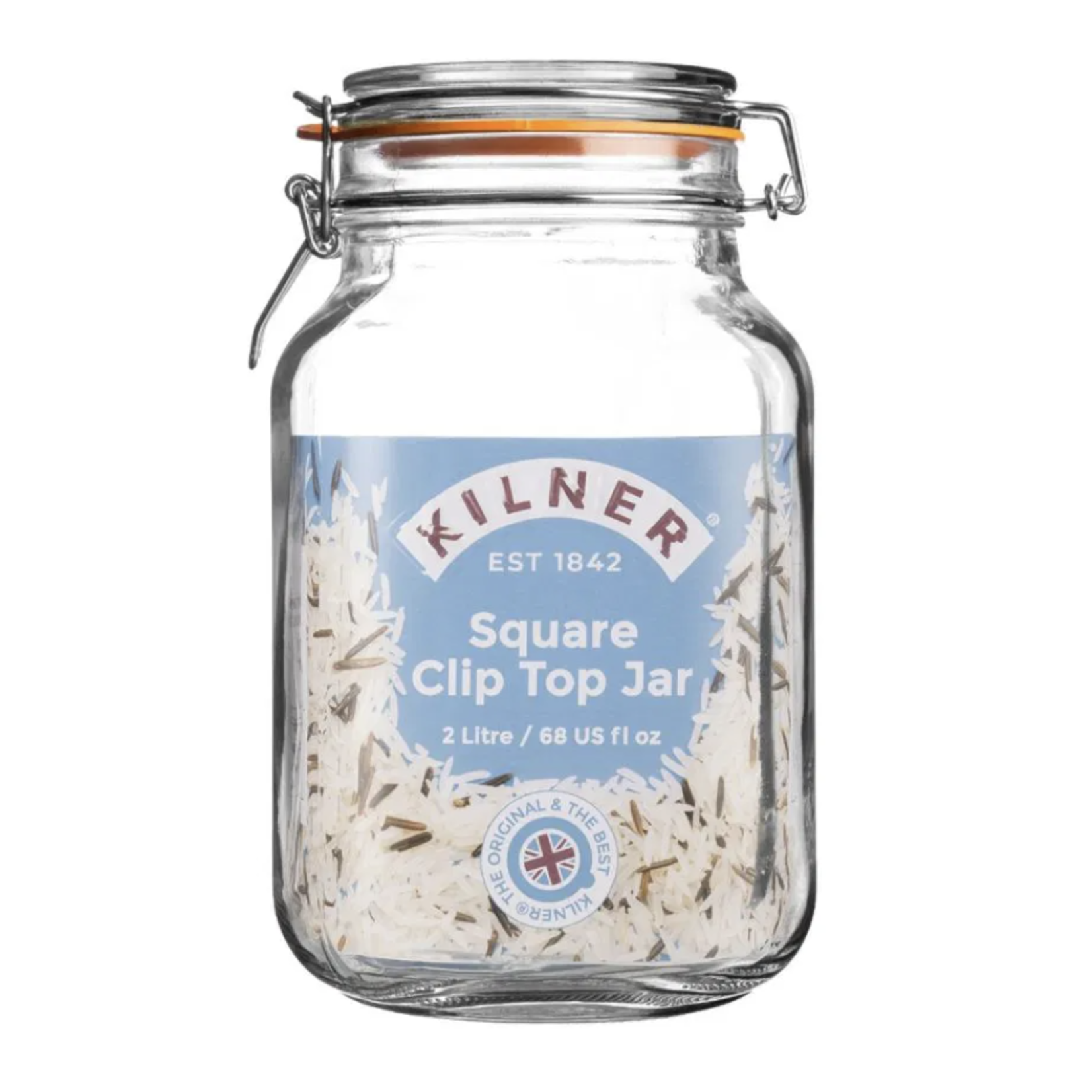Kilner Kilner Swing Top Square Glass Jar | 2L