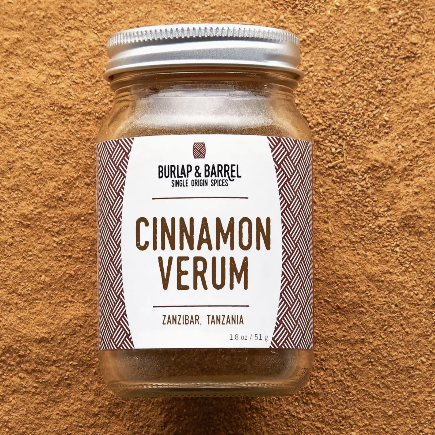 Burlap & Barrel Cinnamon Verum, 1.8oz Glass Jar