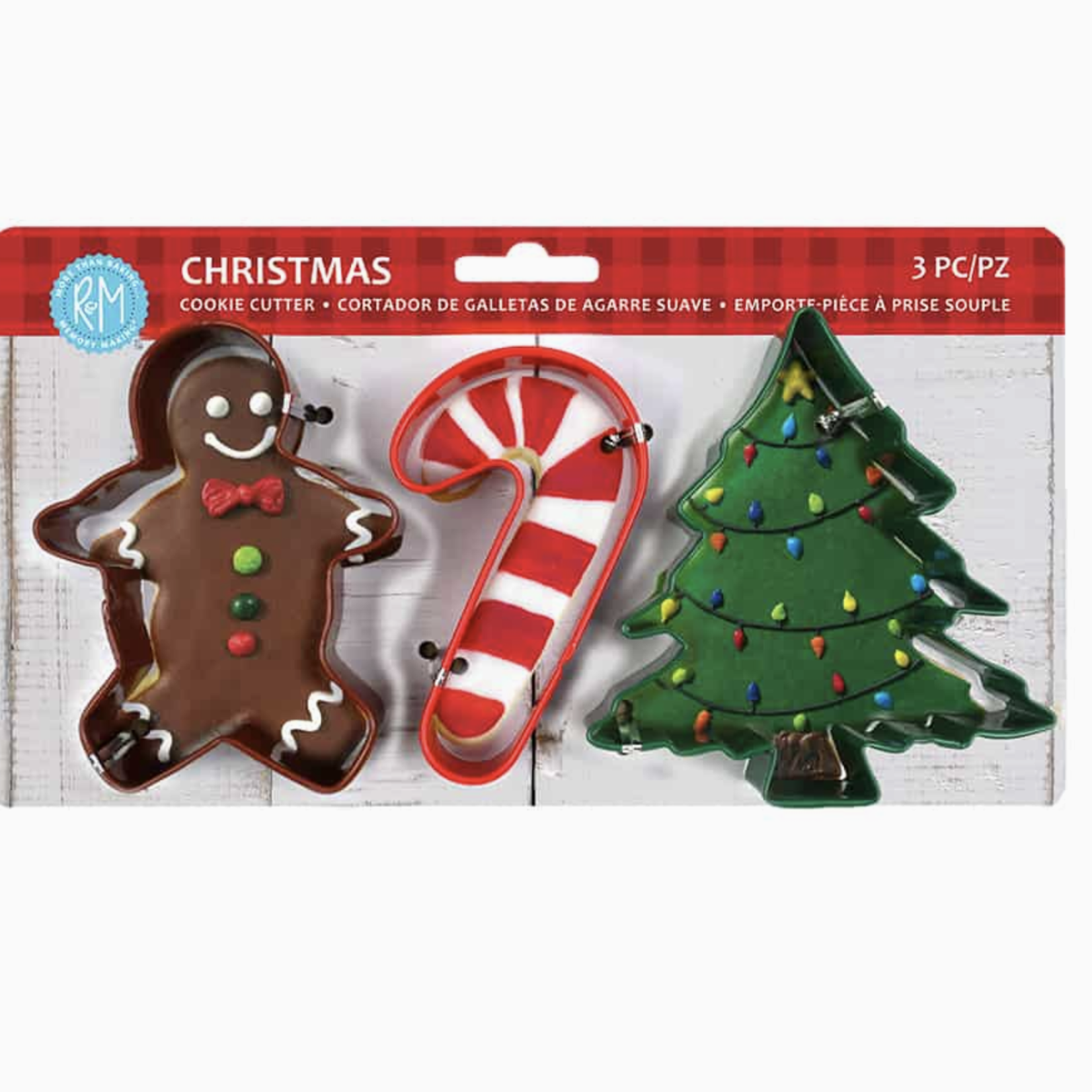 R&M International Christmas 3 Pc Color Cookie Cutter | R&M International