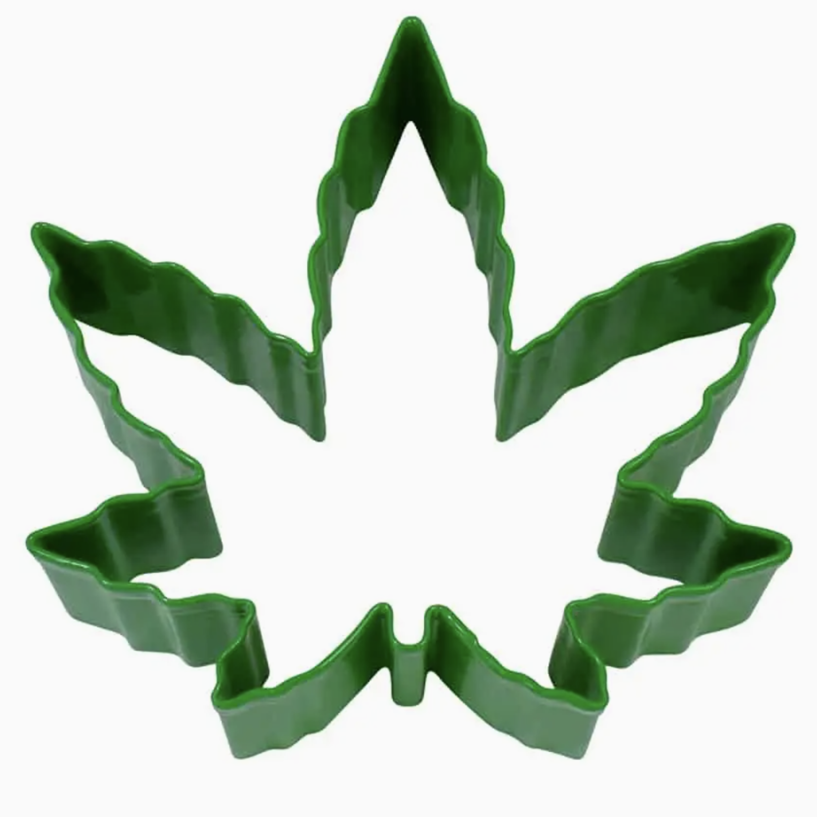 R&M International Cookie Cutter, Marijuana Leaf 4" - Green | R&M International