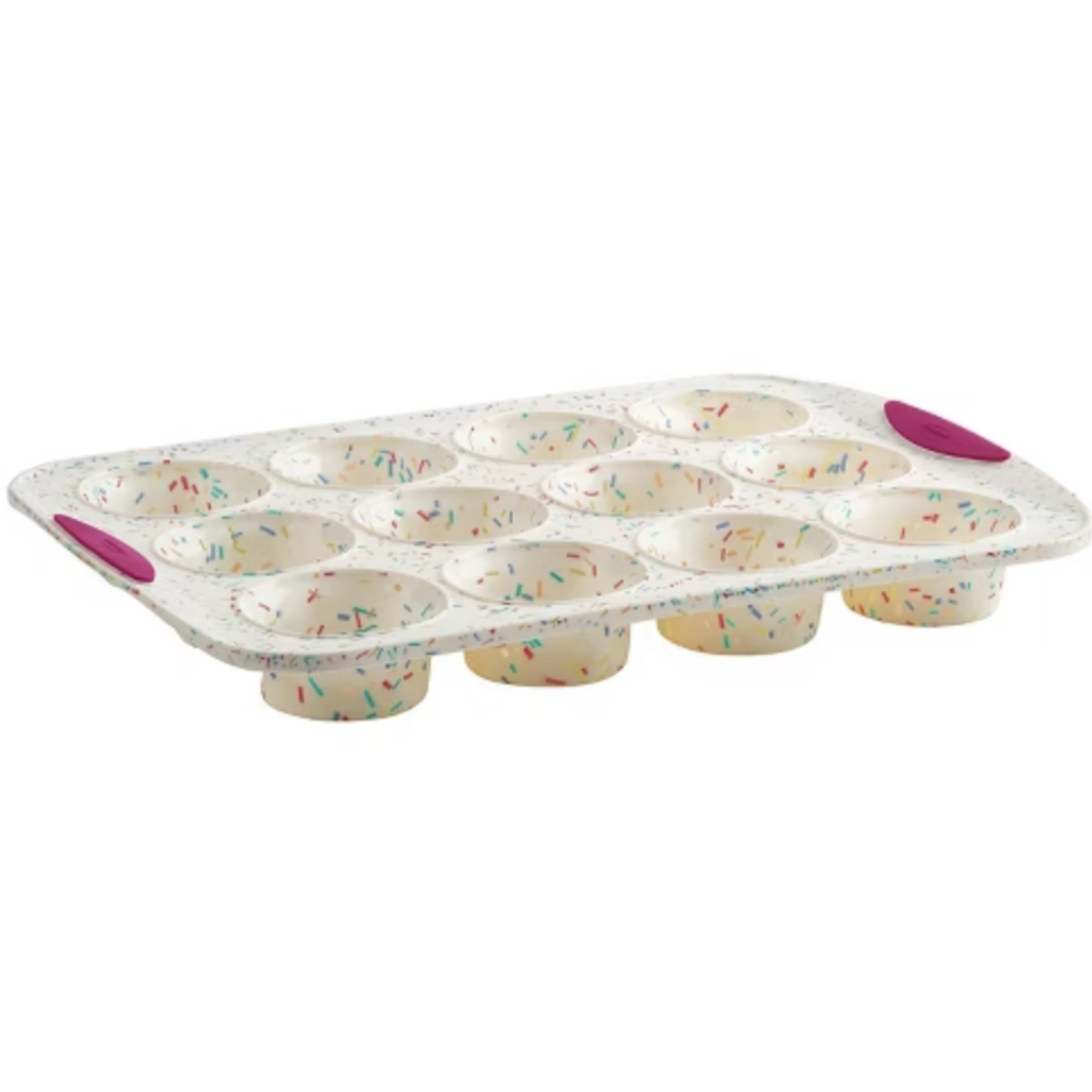 Trudeau 12CT MUFFIN PAN CONFETTI FUCHSIA | Trudeau