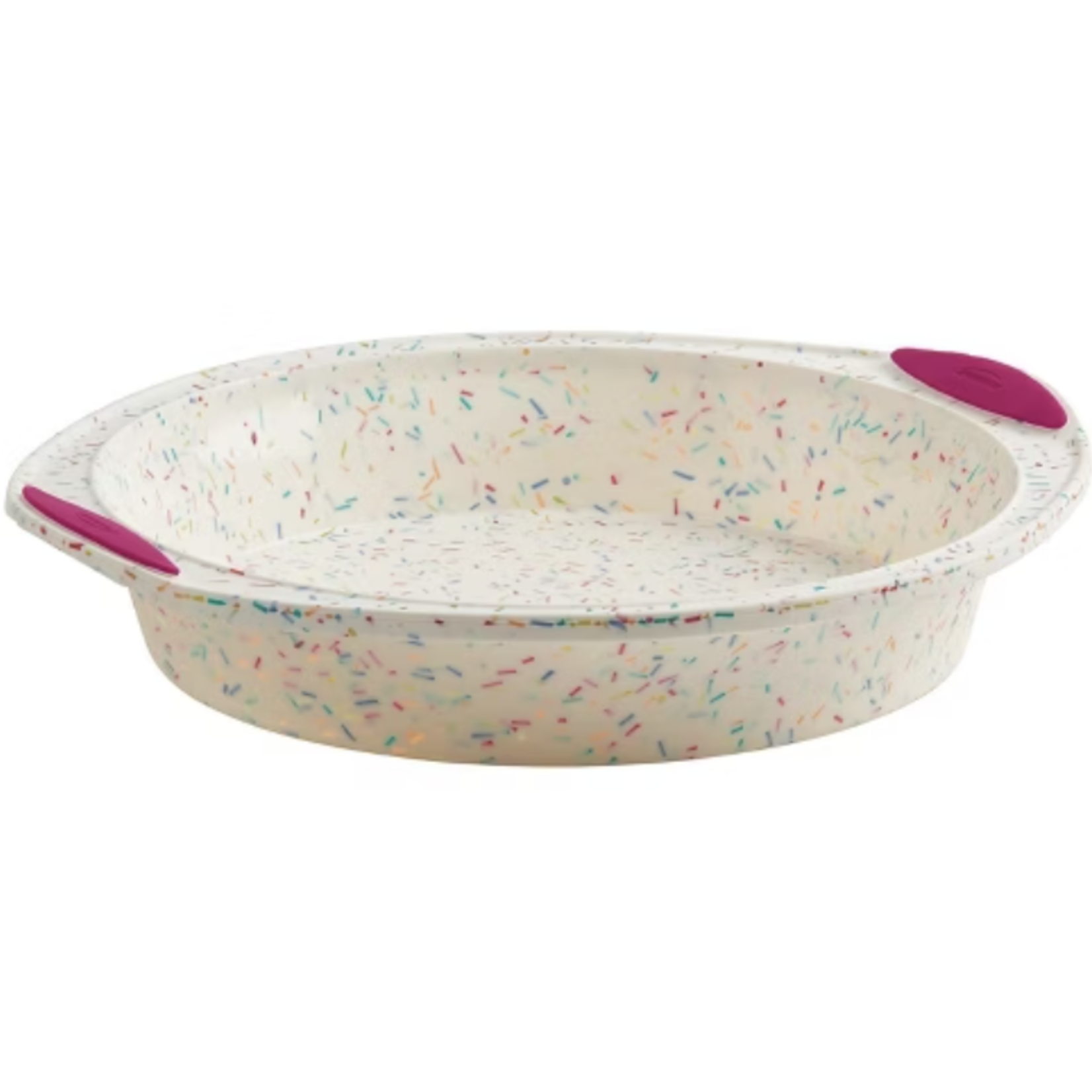 Trudeau ROUND CAKE PAN CONFETTI FUCHSIA 9" | Trudeau