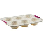 Trudeau 6CT JUMBO MUFFIN PAN CONFETTI FUCHSIA