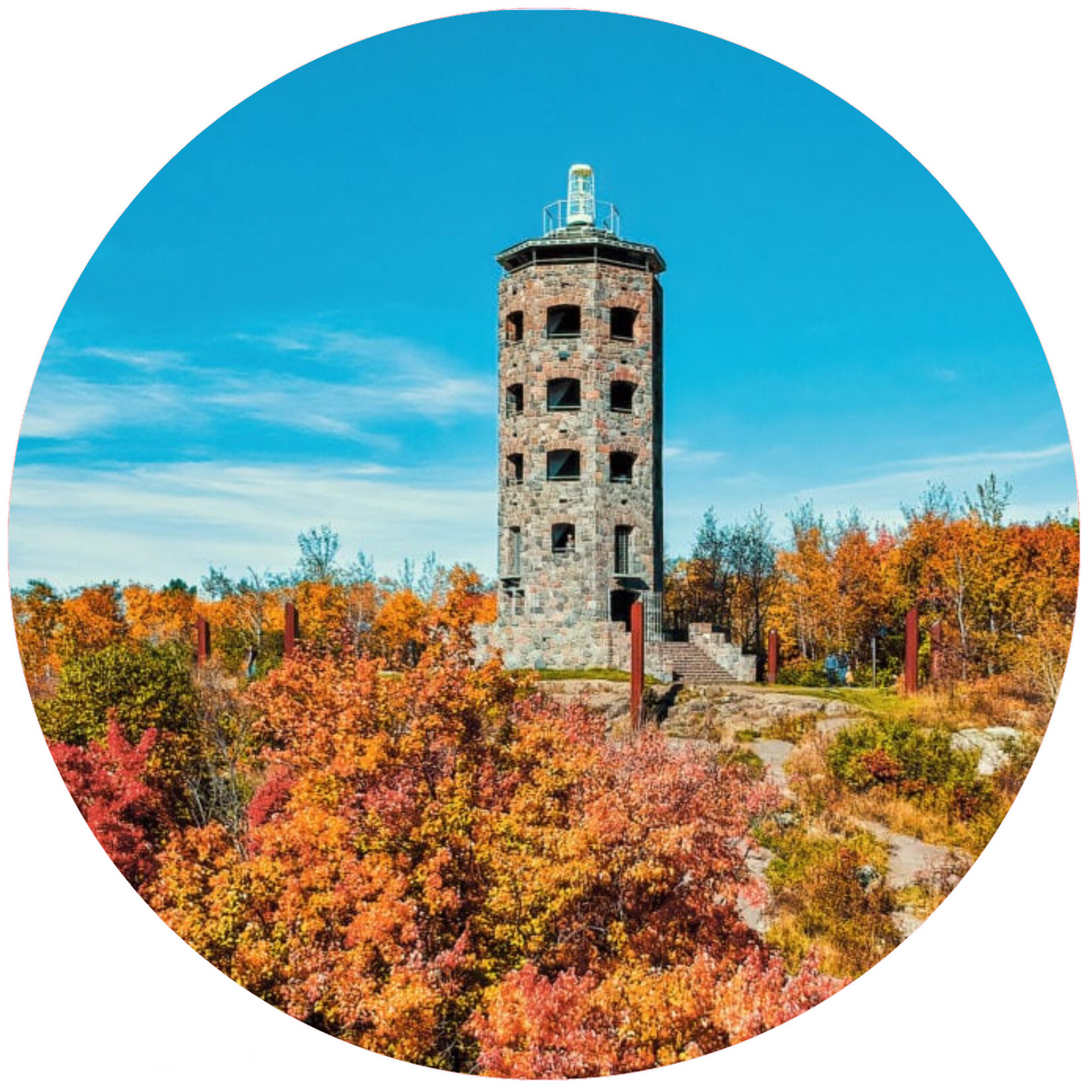 Andrea's Silicone Trivets Jar Opener, Blue Skies Fall Enger Tower