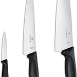 Victorinox 3-Piece Chef’s Set (8” Chef, 8” Carving, 3¼” Paring) – Black Swiss Classic | Victorinox