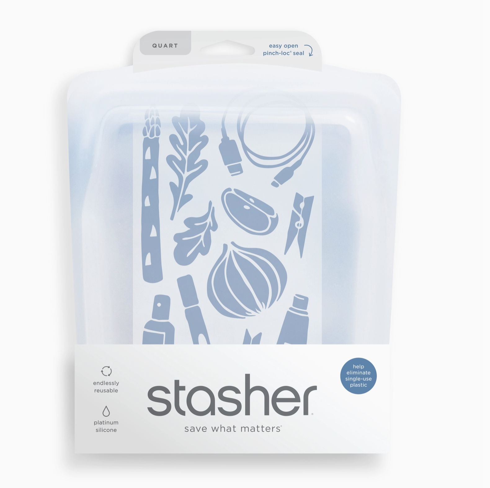 Transparent Stashes Stasher Quart: Clear | Stasher - Duluth Kitchen Co