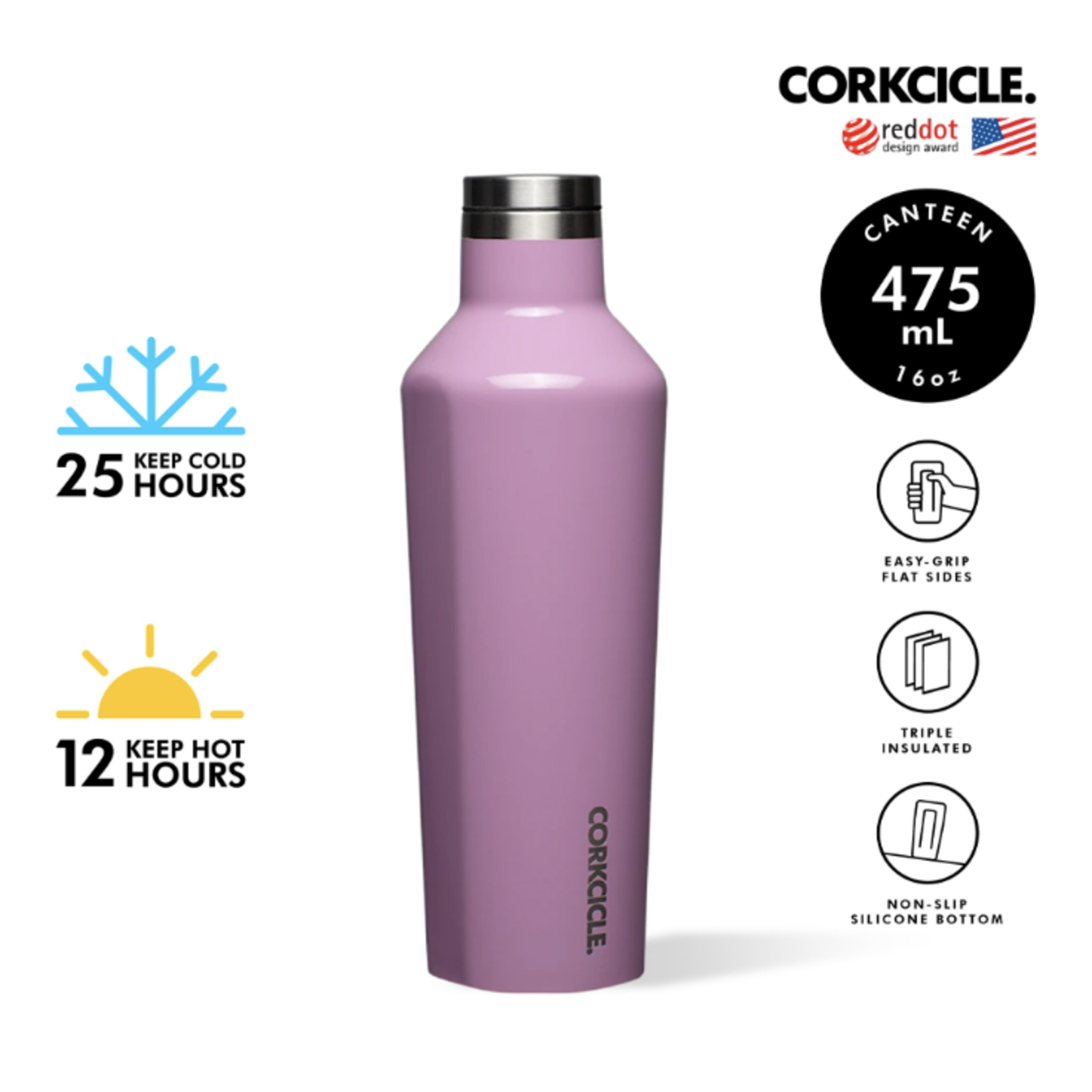 Corkcicle Corkcicle Canteen 16oz, Orchid