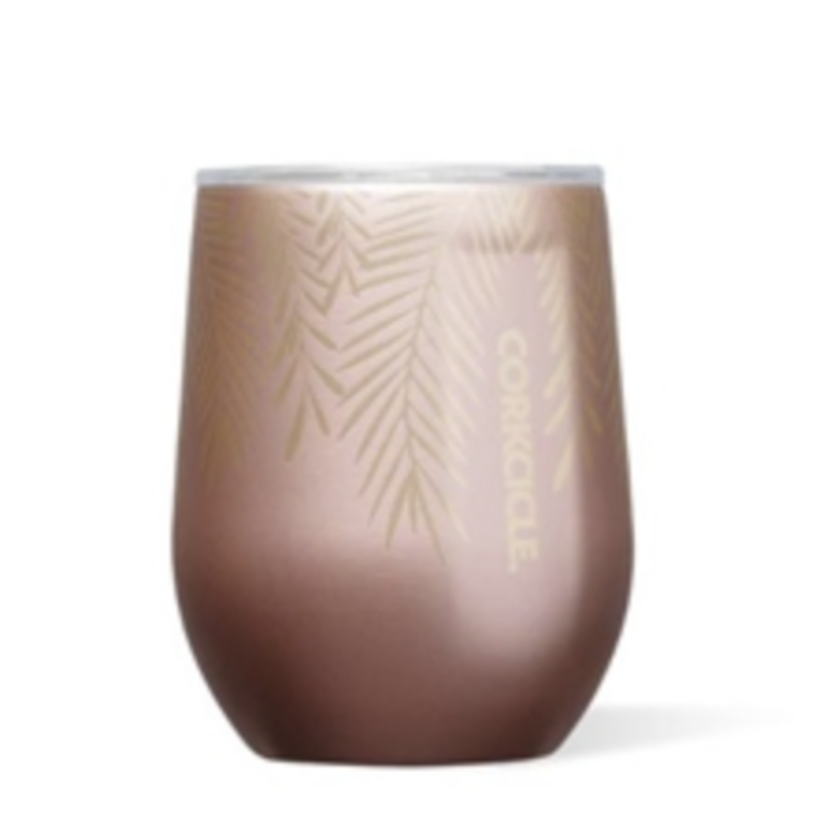 Corkcicle Corkcicle Stemless 12oz, Frosted Pines Rose Gold