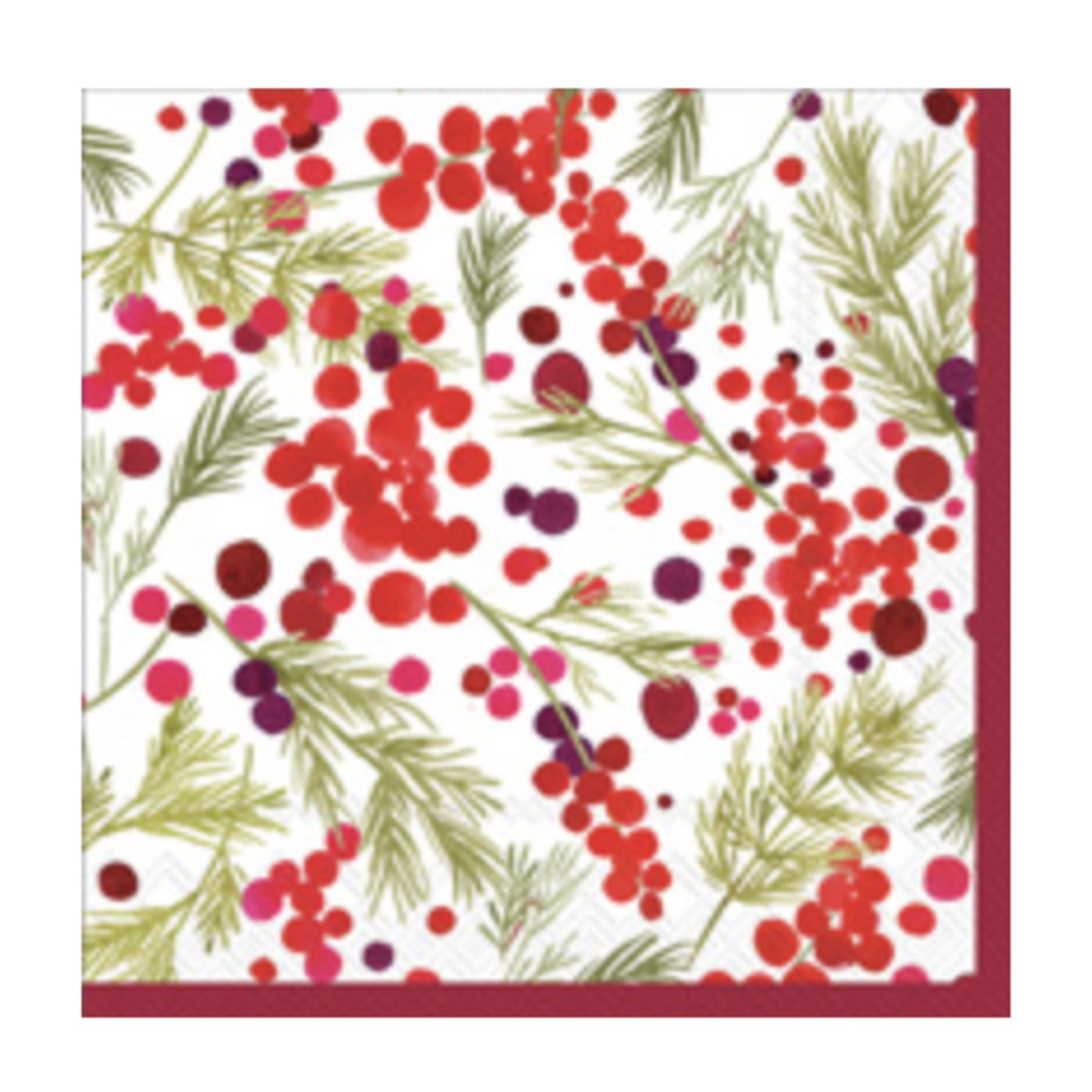Boston International Cocktail Napkin, Merry Berries | Boston International