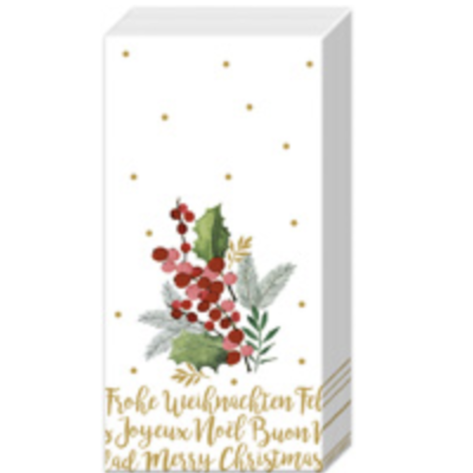 Boston International Pocket Tissue, Merry Christmas Cream | Boston International