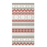 Boston International Guest Napkin, Nordic Pattern Cream Red