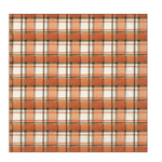 Boston International Luncheon Napkin, Orange And Gray Plaid