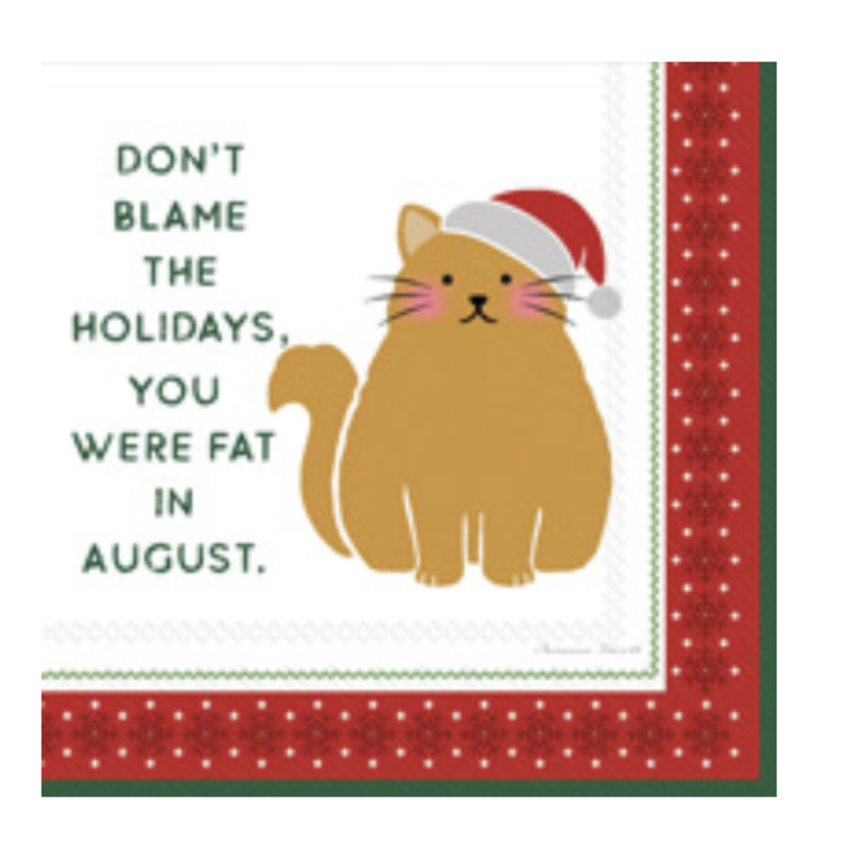 Boston International Cocktail Napkin, Fat In August | Boston International