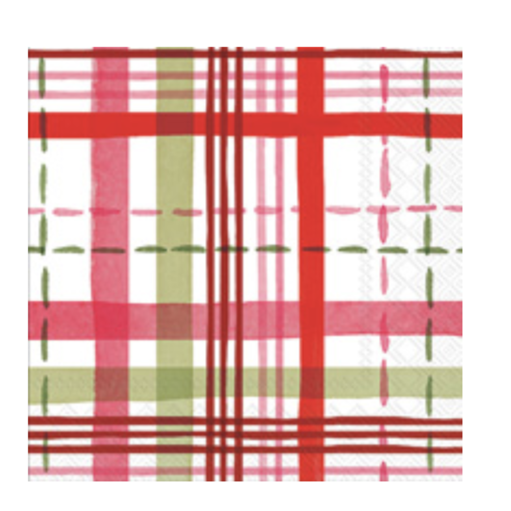 Boston International Luncheon Napkin, Merry Berry Plaid