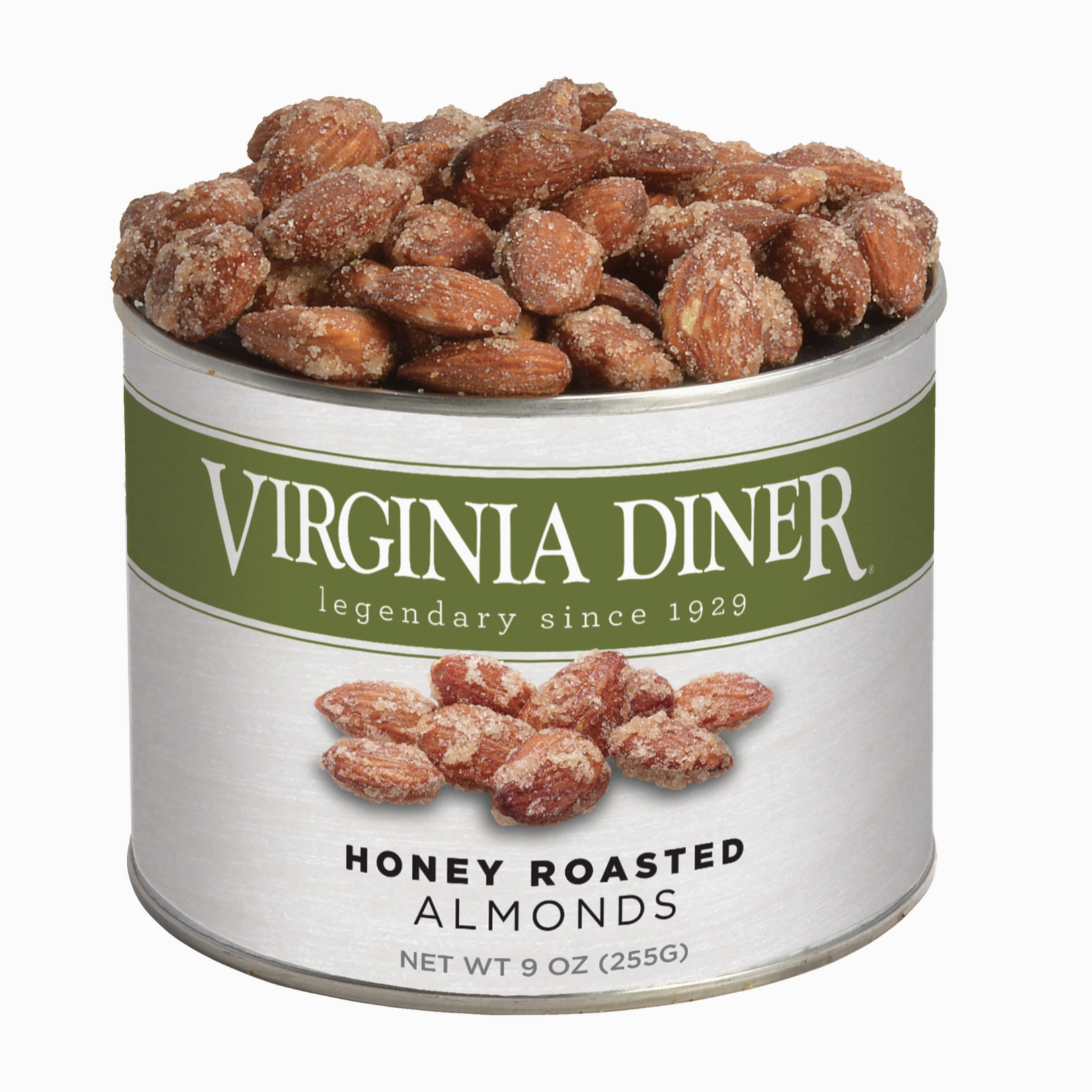 Virginia Diner Honey Roasted Almonds, 9oz | Virginia Diner