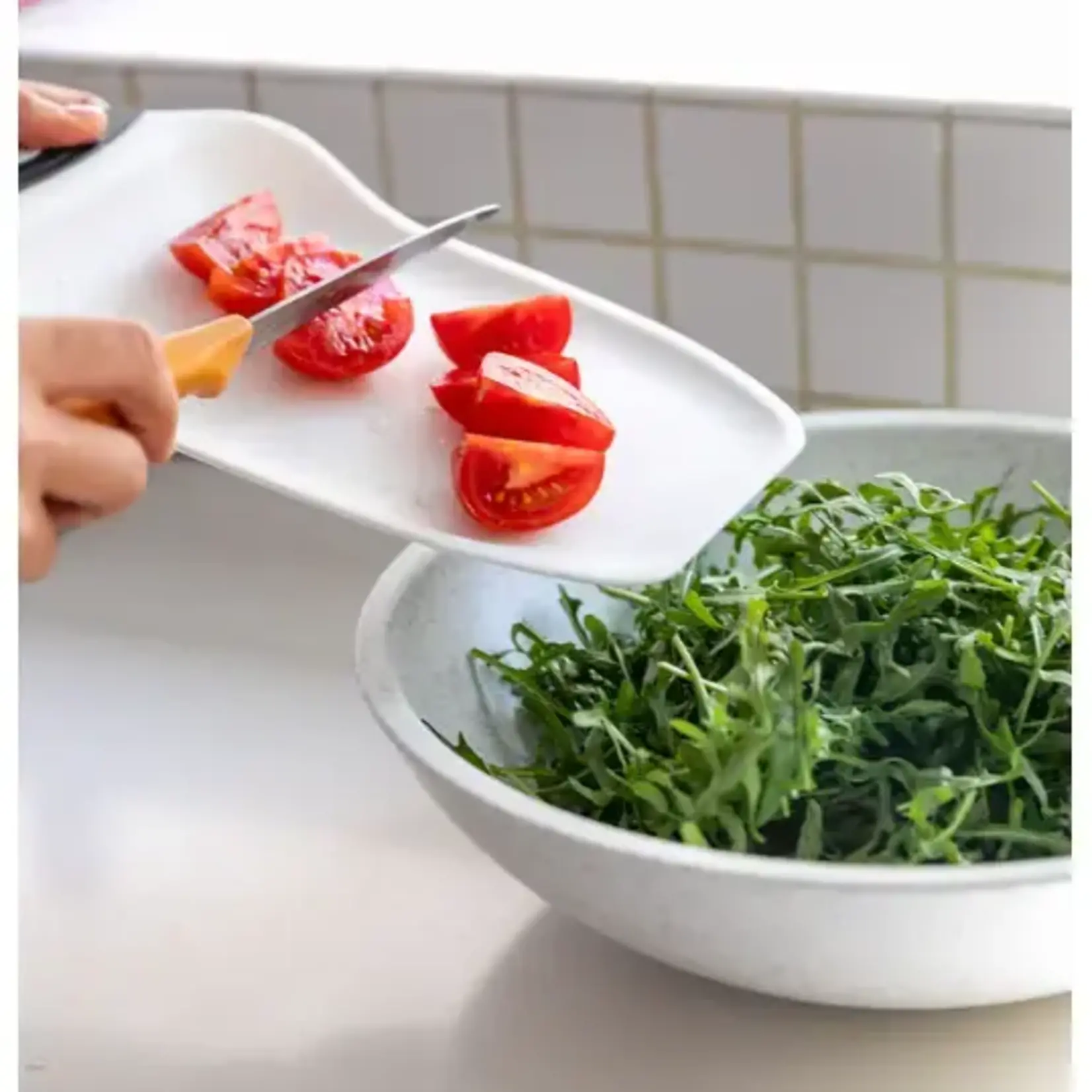Dexas Chop & Scoop® - 3 Sizes Made in the USA with Color Options - White/Black / 11" x 14"