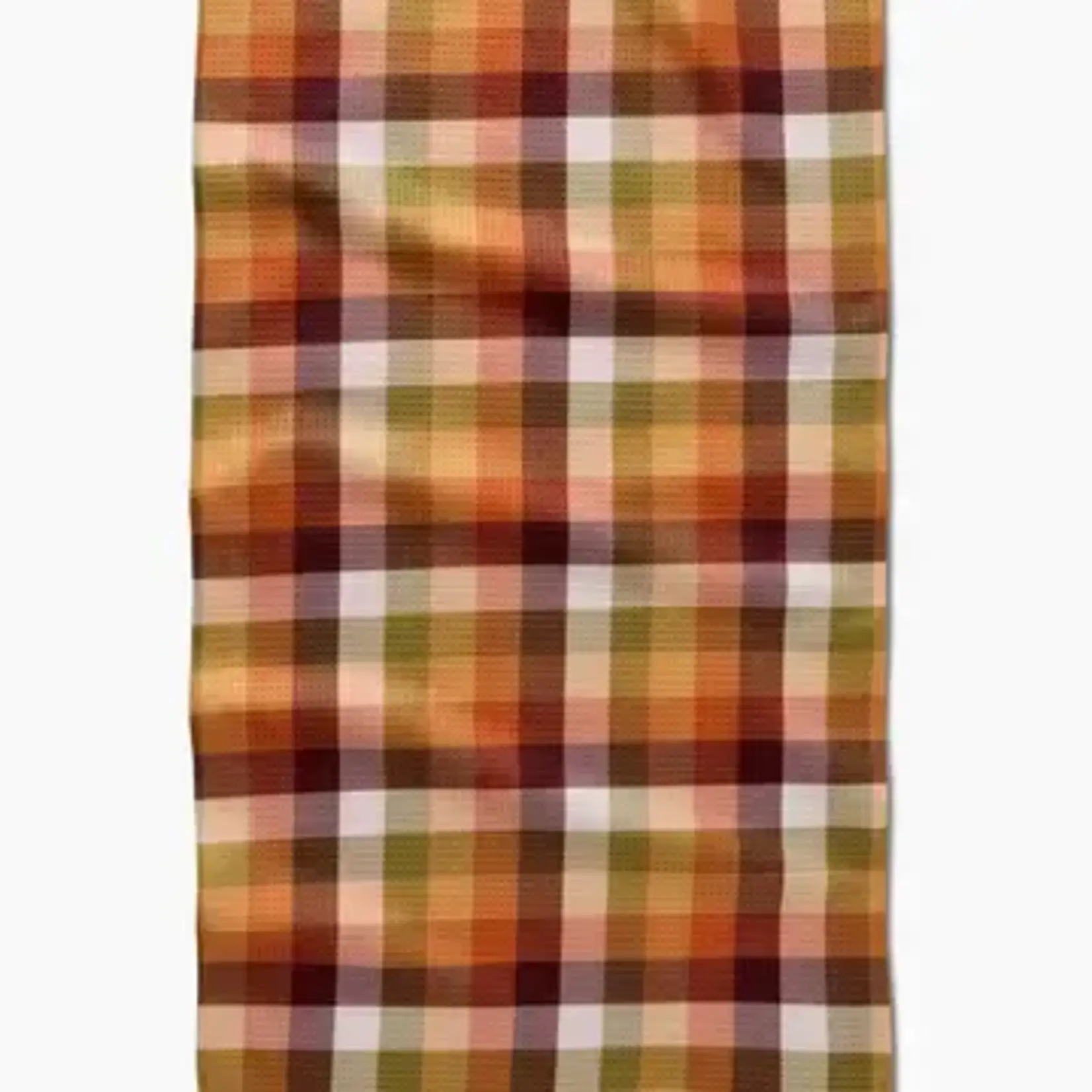 Geometry Tea Towel - Rustic Autumn Plaid | Geometry