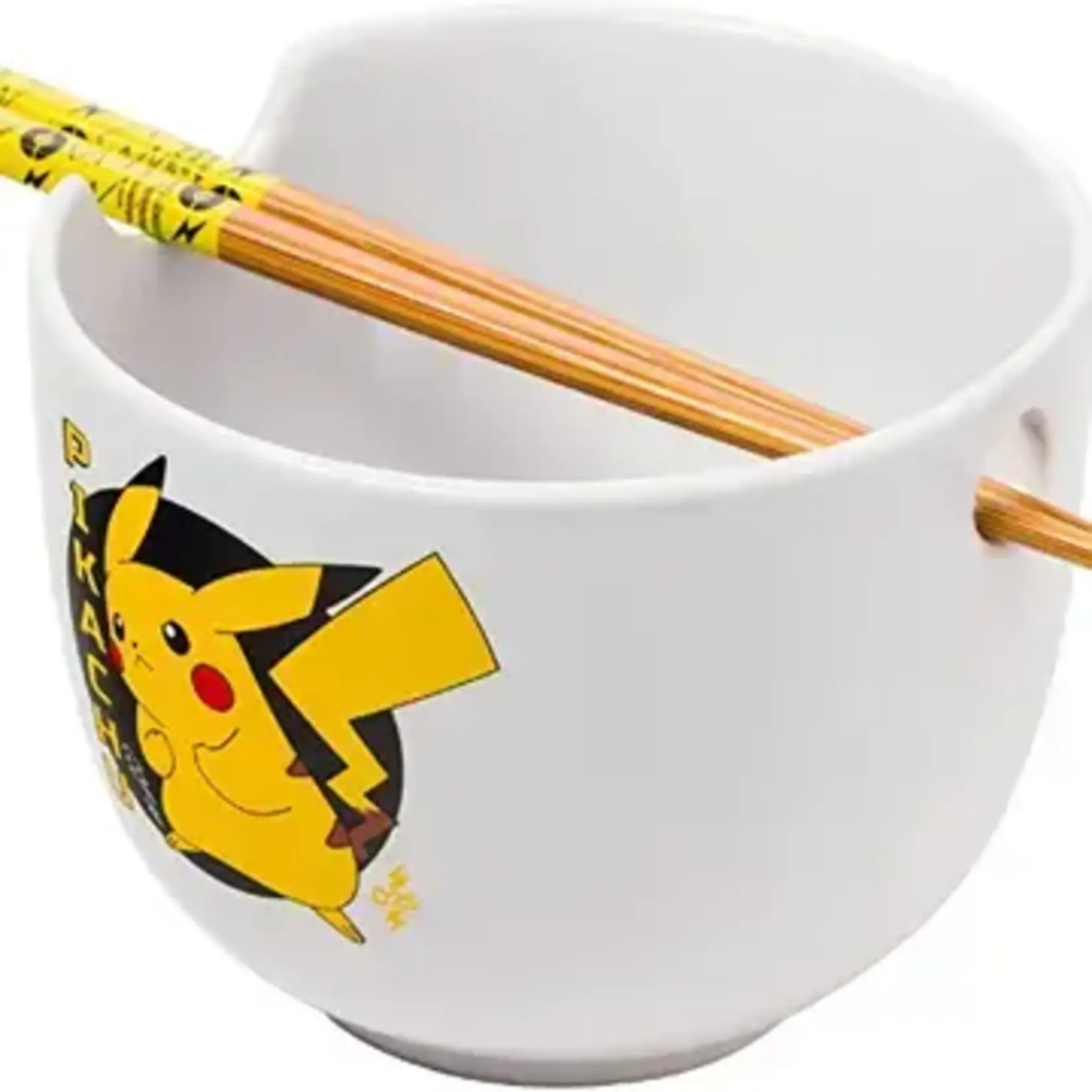 Silver Buffalo Pokemon Pikachu Ceramic Ramen Bowl with Chopsticks | Silver Buffalo