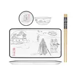 Silver Buffalo Star Wars Global Art Scene Boxed 3pc Ceramic Sushi Set | Silver Buffalo