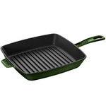 Staub Staub 12-inch, Cast Iron, Square, Grill Pan, Basil