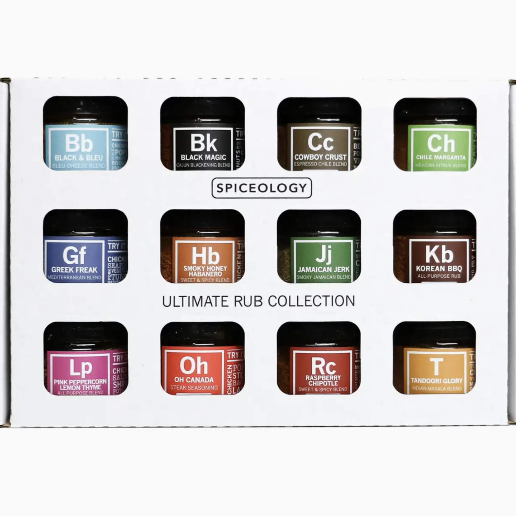 Spiceology Ultimate Rub Collection | 12 Mini Rub Jars