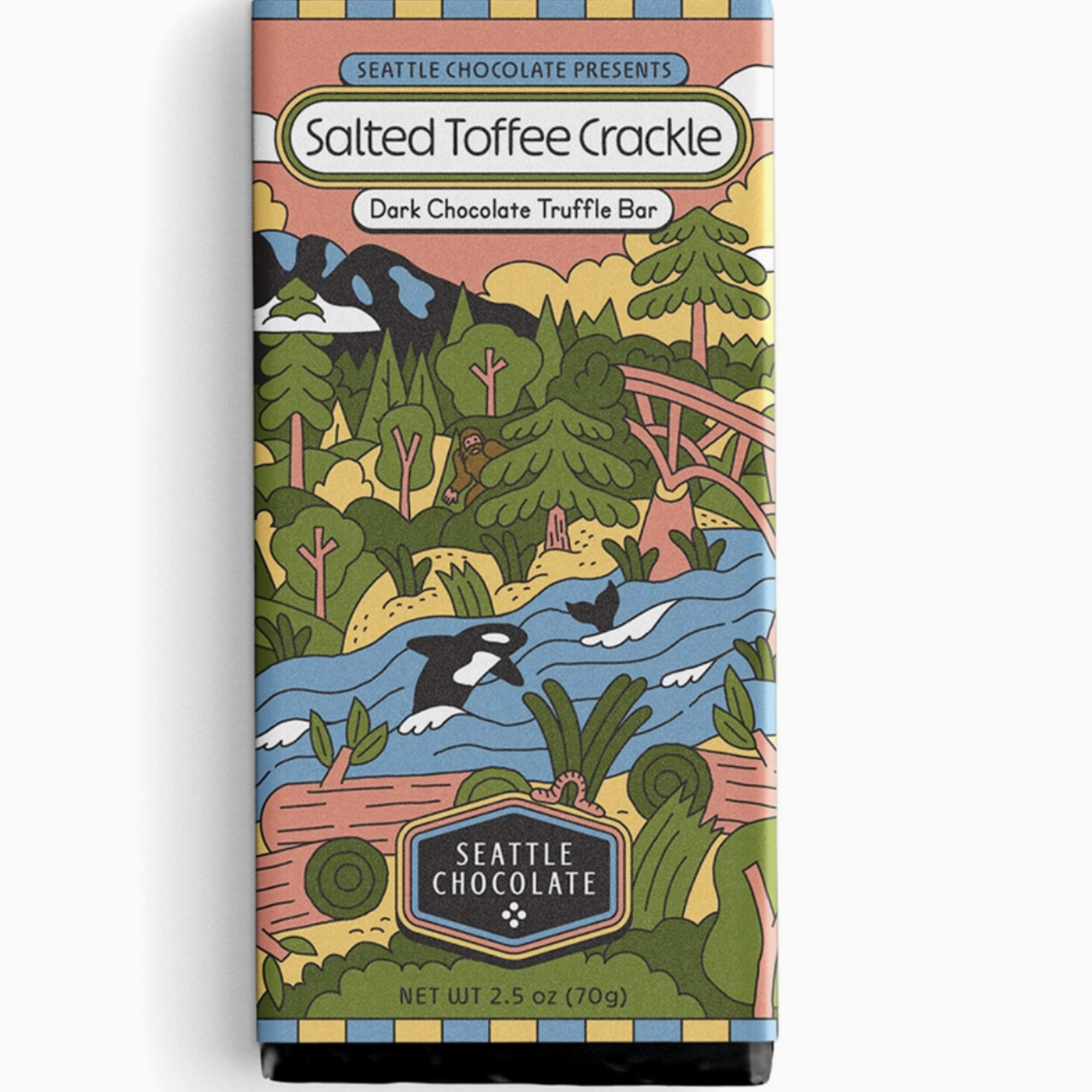 Seattle Chocolate Presents Maeve Salted Toffee Crackle Truffle Bar | Seattle Chocolate Presents Maeve