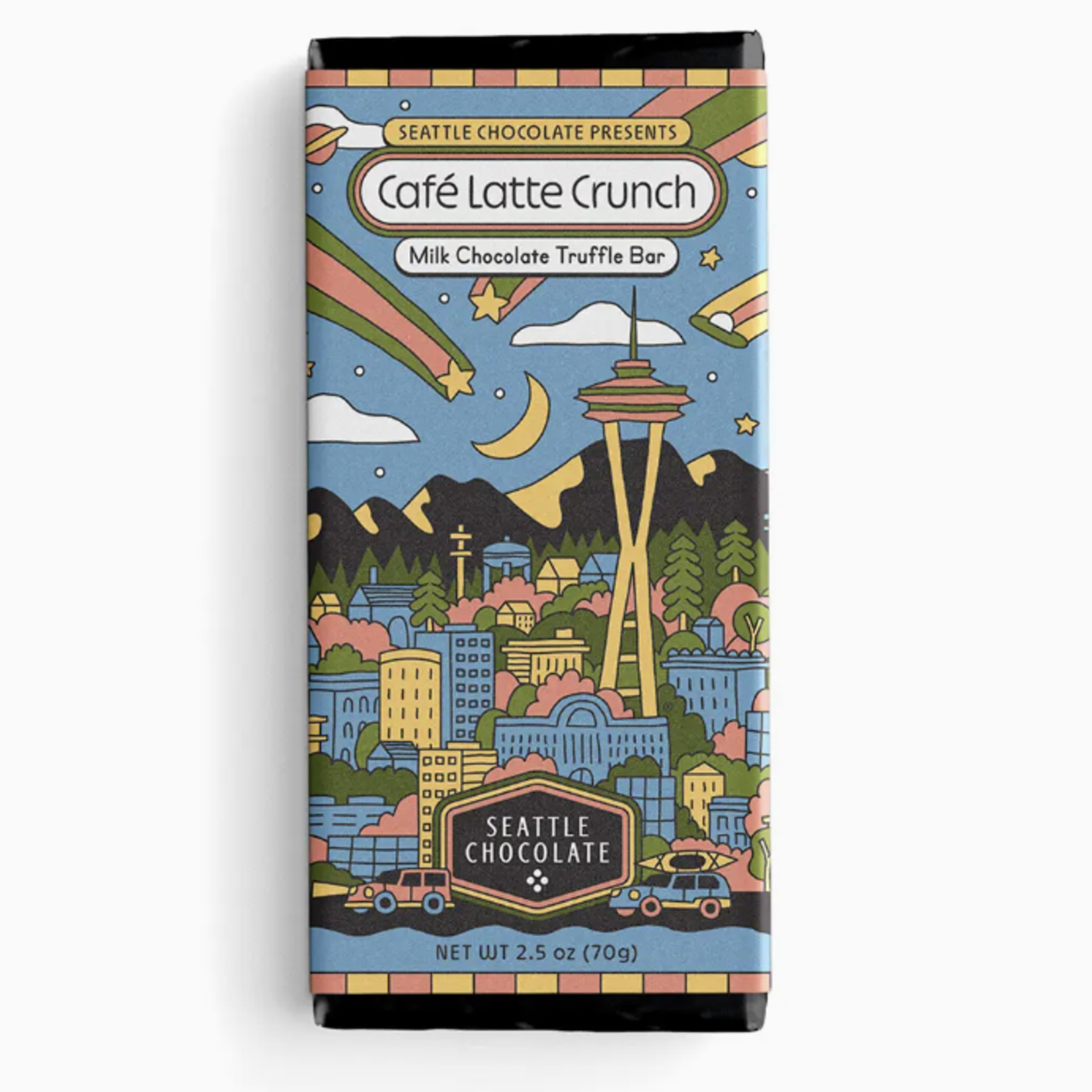 Seattle Chocolate NEW Café Latte Crunch Truffle Bar