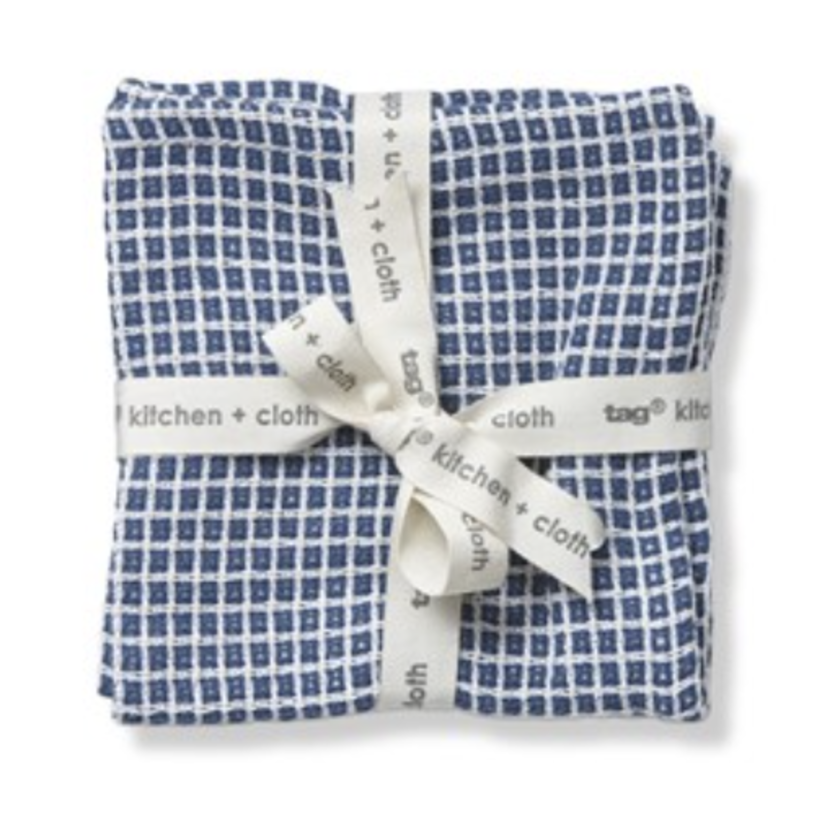 Tag Tag Texturedcheck Dishcloth Set/2 Blue | Tag