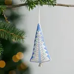 Ten Thousand Villages White Christmas Embroidered Ornament