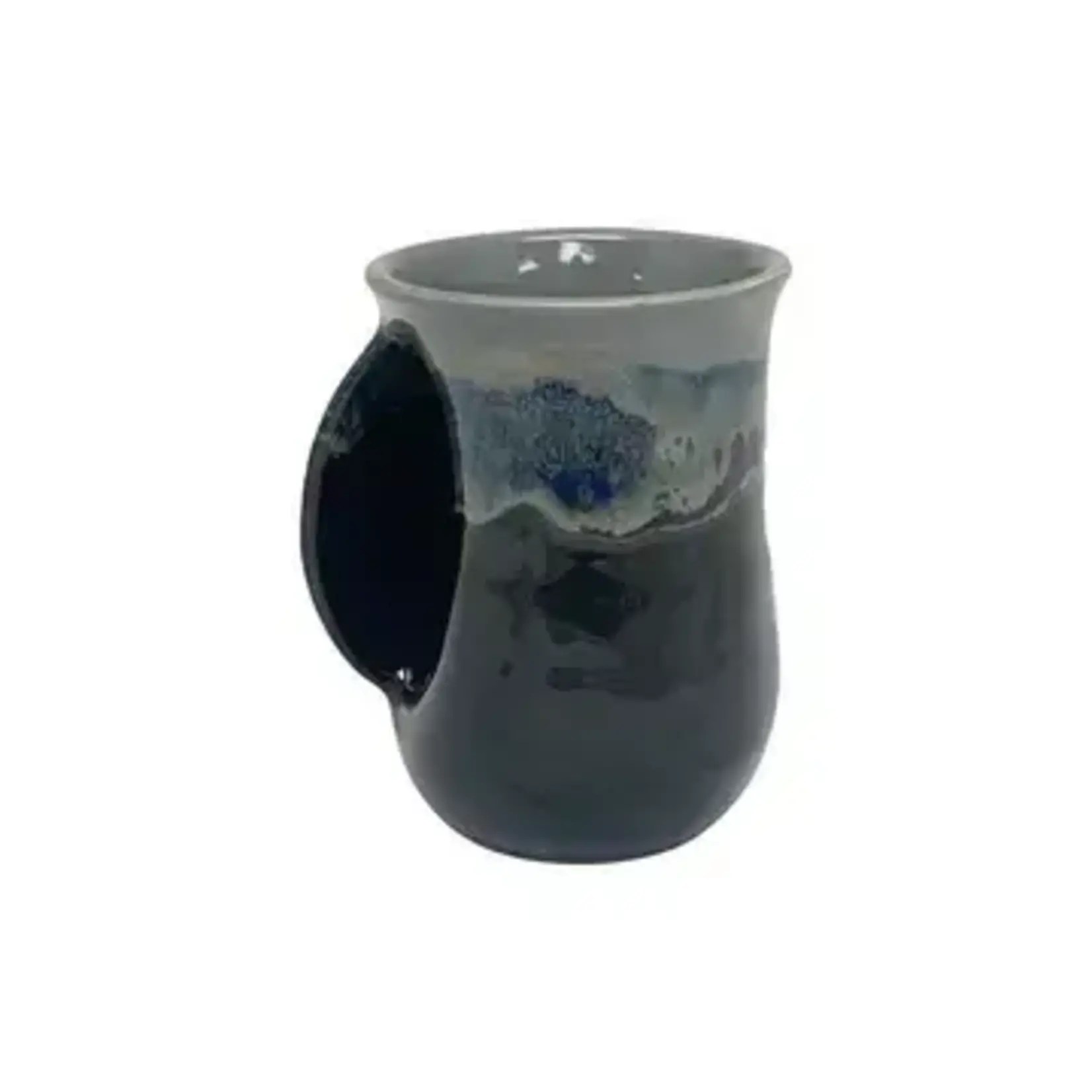 Clay in Motion Original Handwarmer Mug - Stormy Night / Left Hand