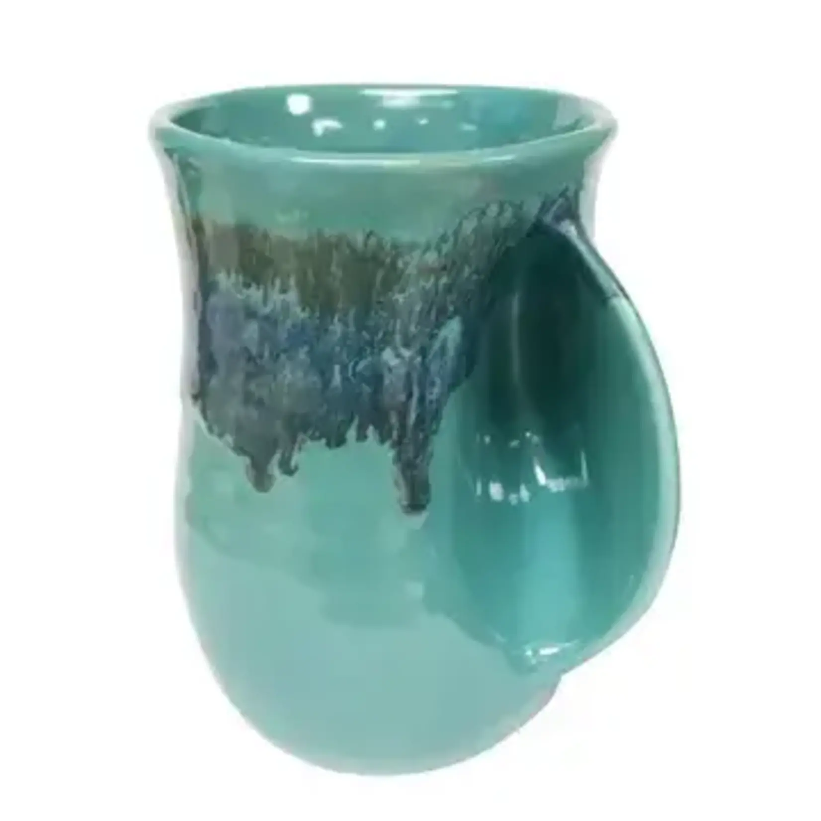 Clay in Motion Original Handwarmer Mug - Raging Rapids / Right Hand