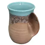 Clay in Motion Original Handwarmer Mug - Island Oasis / Right Hand