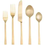 Flatware Set/5 Edge - Matte Gold
