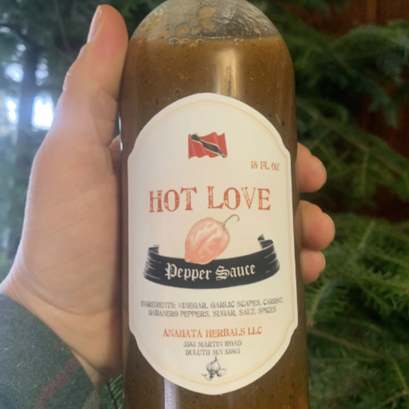 Anahata Herbals Hot Love Pepper Sauce, 6oz. | Anahata Herbals