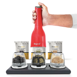 Finamill Big Gift Pack - USB FinaMill + 4 Pods + 4 Pod Tray, Sangria | Finamill