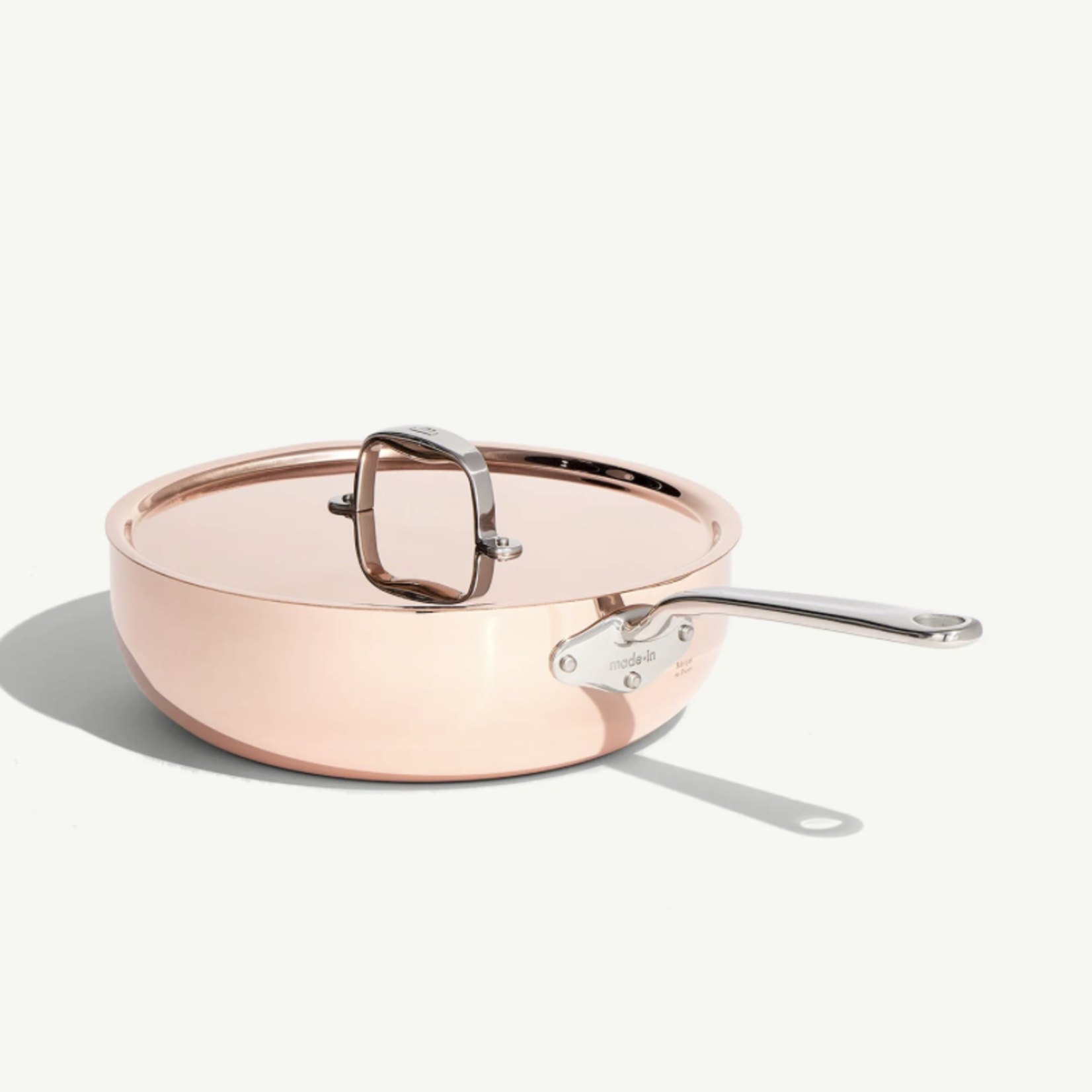 Made In Copper 5.2 qt. Saucier with Lid | Made In