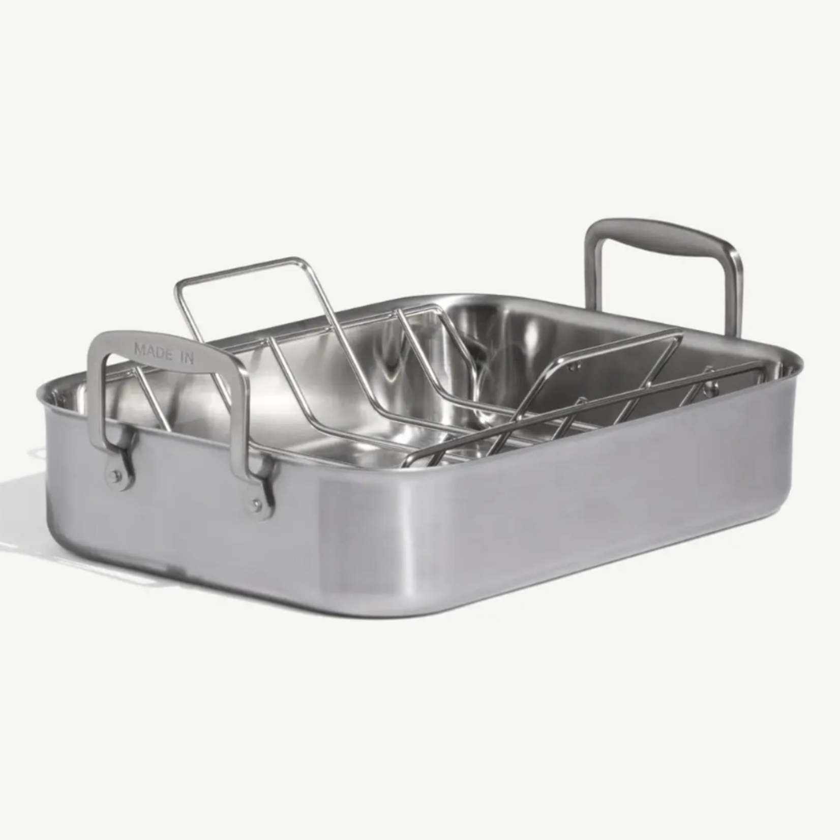 Made In Made In Stainless Steel Roasting Pan 17" X 12.75" Duluth