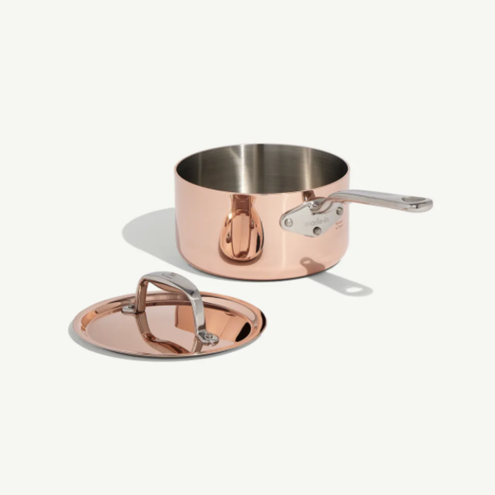 Made In Copper 1.9 qt. Saucepan with Lid