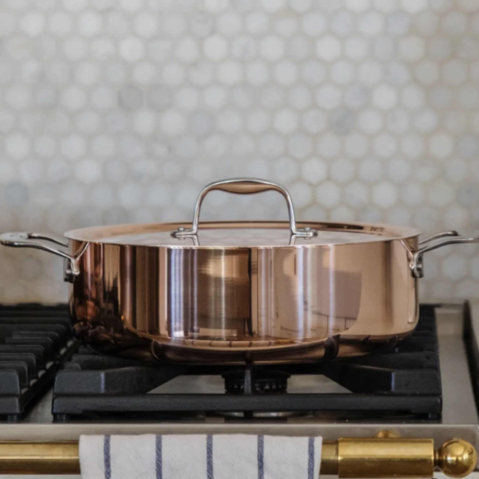 Made In Copper 5.2 qt. Rondeau with Lid