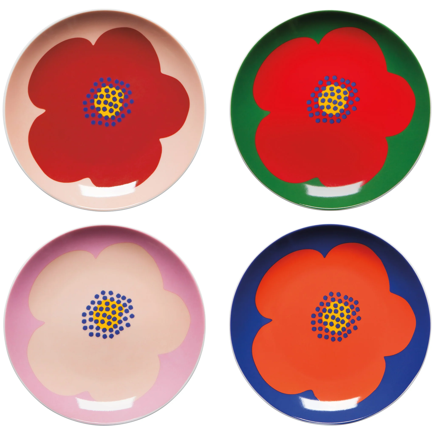 Danica Brands Plate Appetizer Set/4 - Poppy | Danica Brands