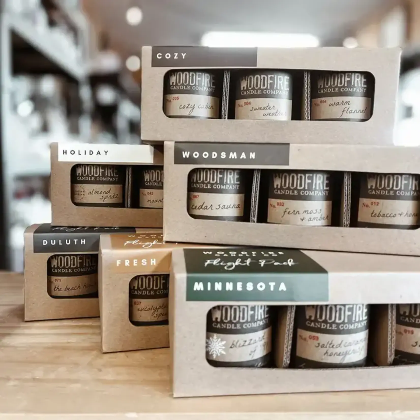 Woodfire Candle Co Flight Pack Gift Set, Woodsman | Woodfire Candle Co
