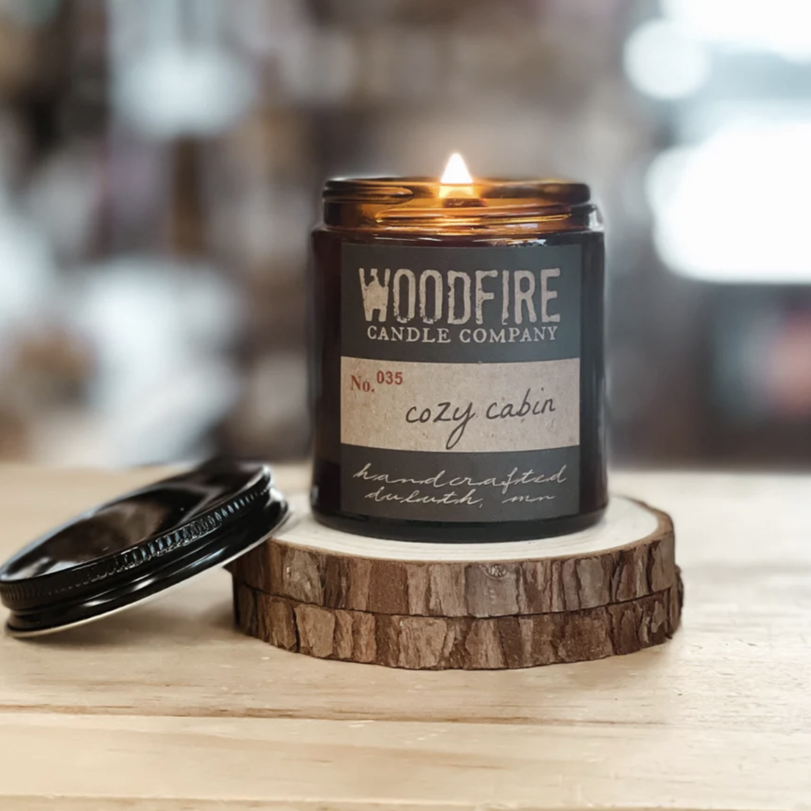 Woodfire Candle Co Woodfire Candle, Amber Mini