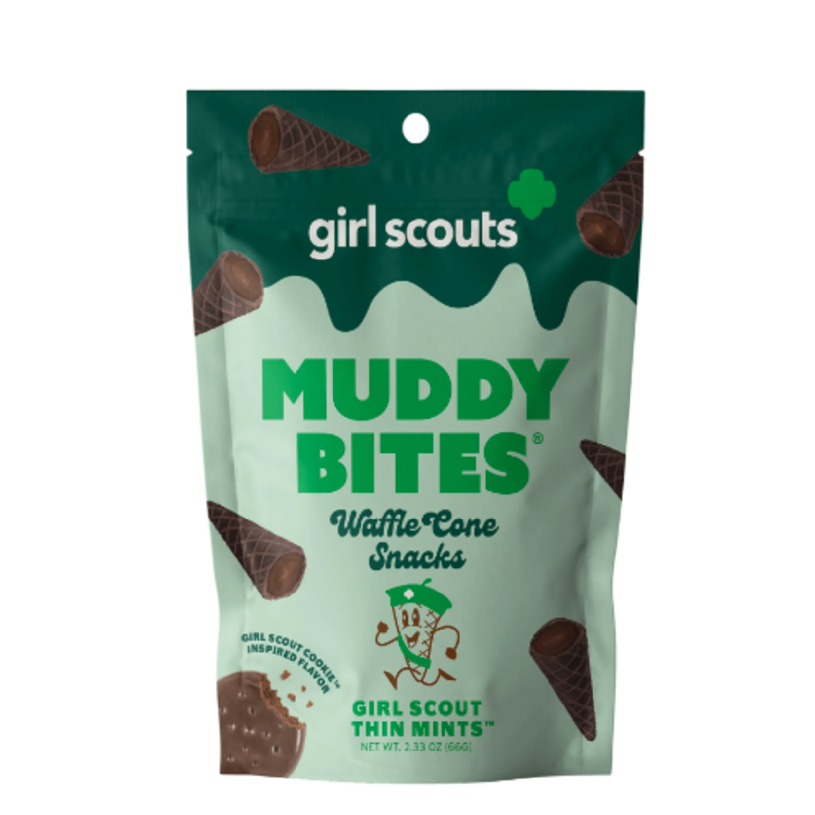 Muddy Bites Girl Scout Thin Mint™ Bite-Sized Waffle Cones Snacks